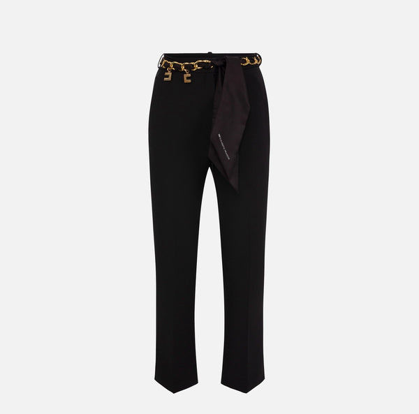 ELISABETTA FRANCHI BABY BOOT TROUSER WITH CHAIN BELT