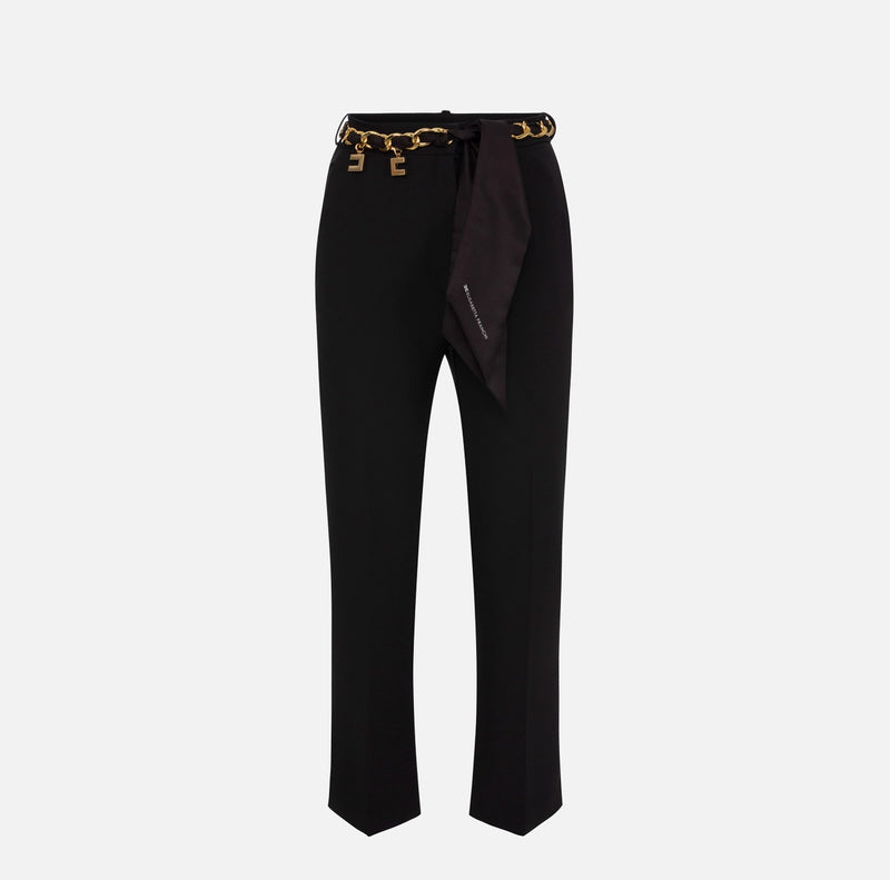 ELISABETTA FRANCHI BABY BOOT TROUSER WITH CHAIN BELT