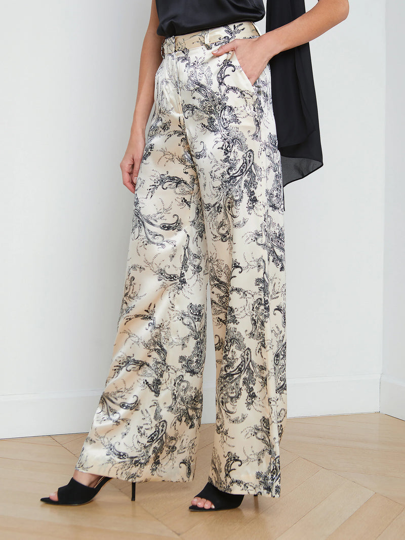 L’AGENCE PILAR WIDE LEG PANT IN SKETCH PAISLEY