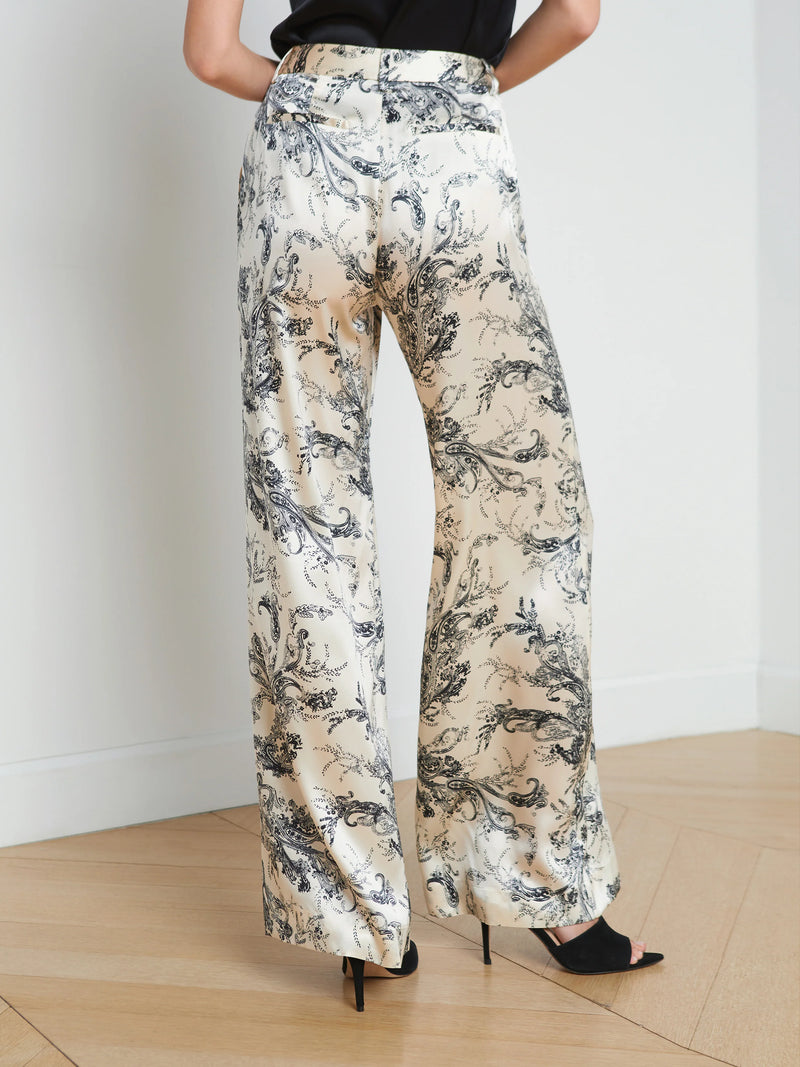 L’AGENCE PILAR WIDE LEG PANT IN SKETCH PAISLEY