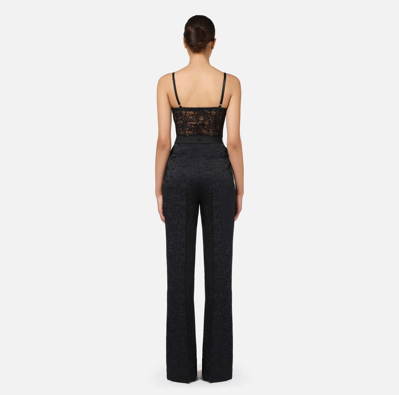 ELISABETTA FRANCHI LETTERING JUMPSUIT