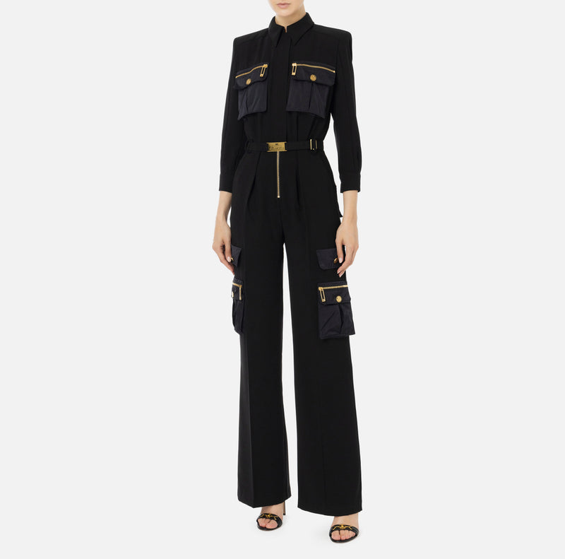 ELISABETRA FRANCHI CARGO STYLE JUMPSUIT