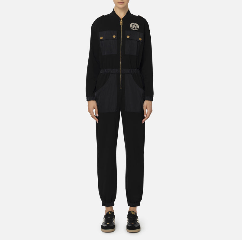 ELISABETTA FRANCHI FLEECE JUMPSUIT