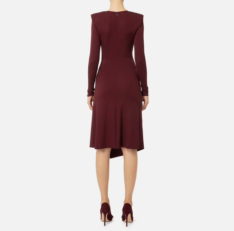 ELISABETTA FRANCHI MIDI DRESS WITH CHAIN DETAIL