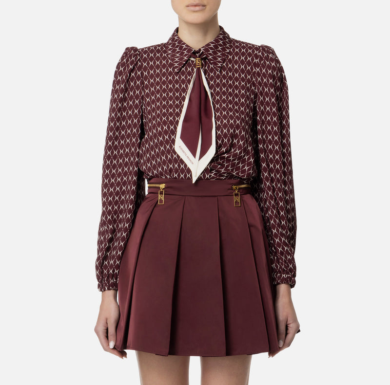 ELISABETTA FRANCHI DIAMOND PRINT SHIRT