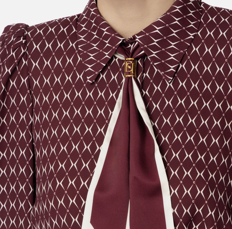 ELISABETTA FRANCHI DIAMOND PRINT SHIRT