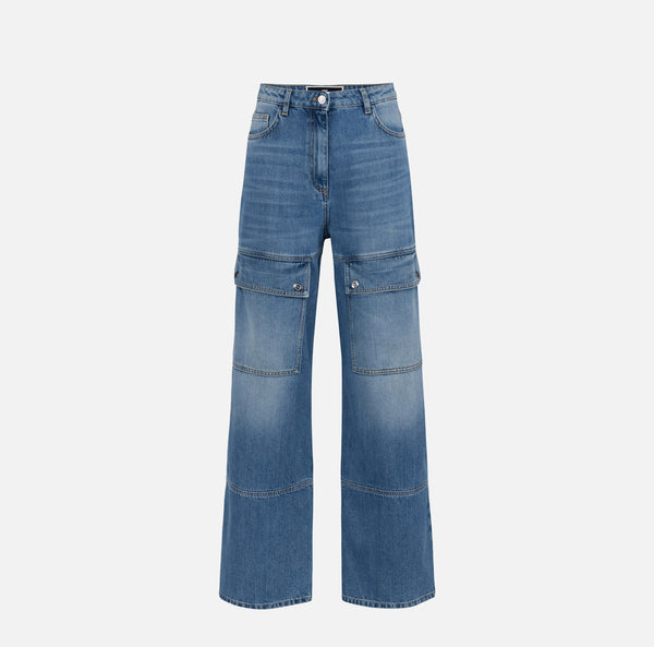 ELISABETTA FRANCHI COTTON CARGO JEANS