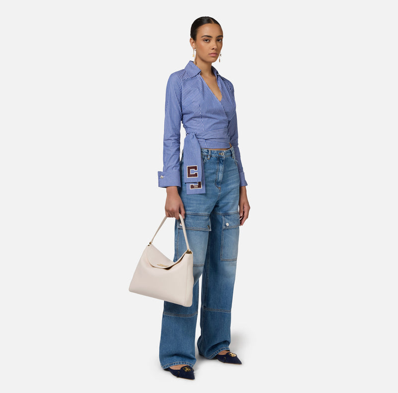 ELISABETTA FRANCHI COTTON CARGO JEANS