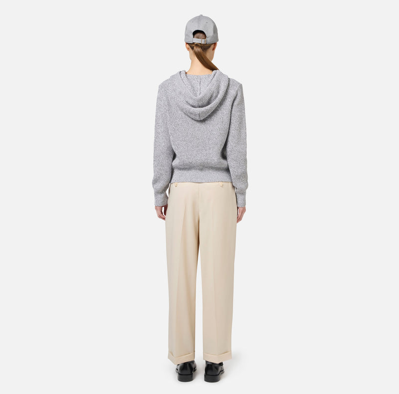 ELISABETTA FRANCHI PULLOVER WITH LOGO PATCH