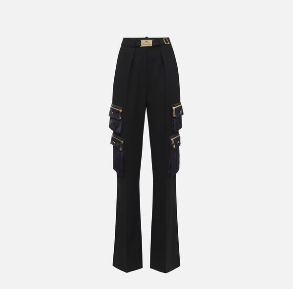 ELISABETTA FRANCHI TROUSER WITH POCKET & ZIP DETAIL