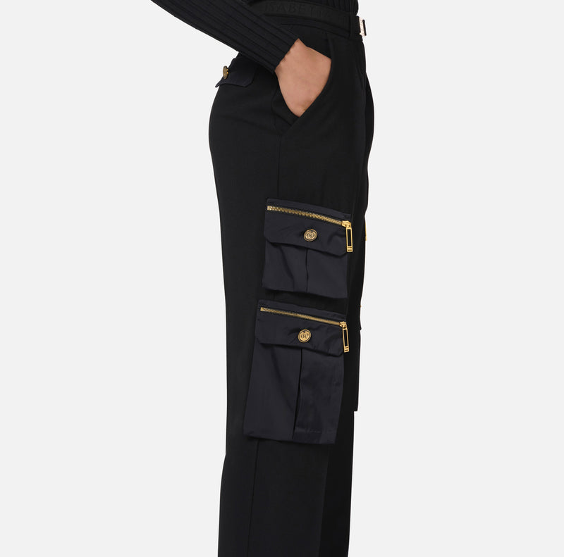 ELISABETTA FRANCHI TROUSER WITH POCKET & ZIP DETAIL