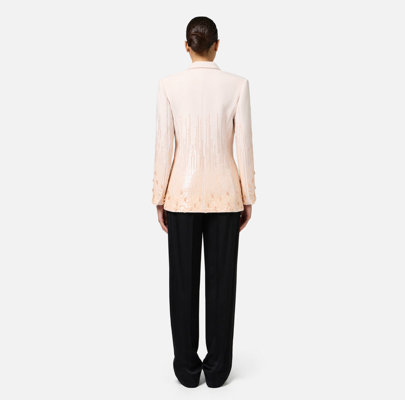 ELISABETTA FRANCHI JACKET WITH EMBROIDERED SEQUINS