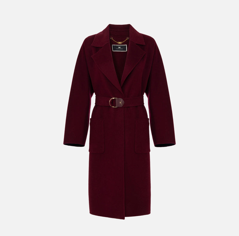 ELISABETTA FRANCHI WOOL WRAP COAT