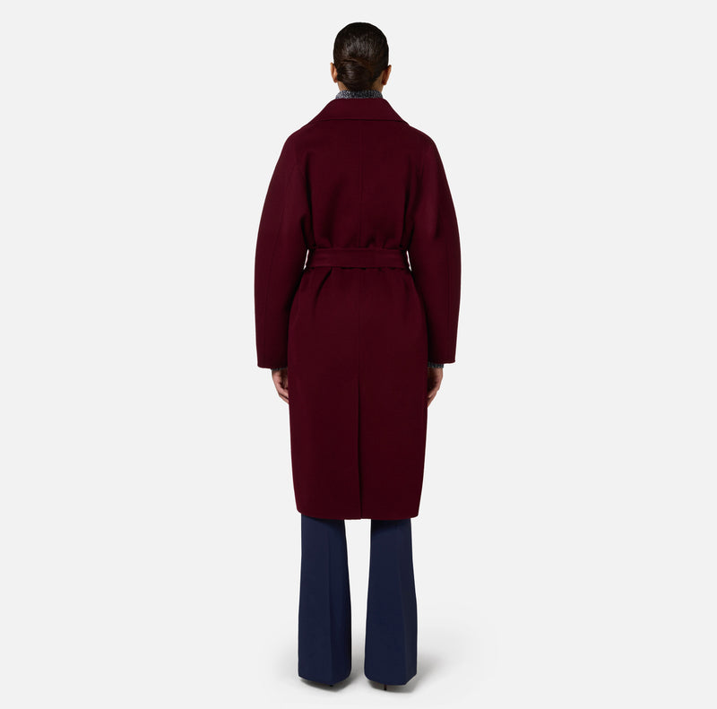 ELISABETTA FRANCHI WOOL WRAP COAT