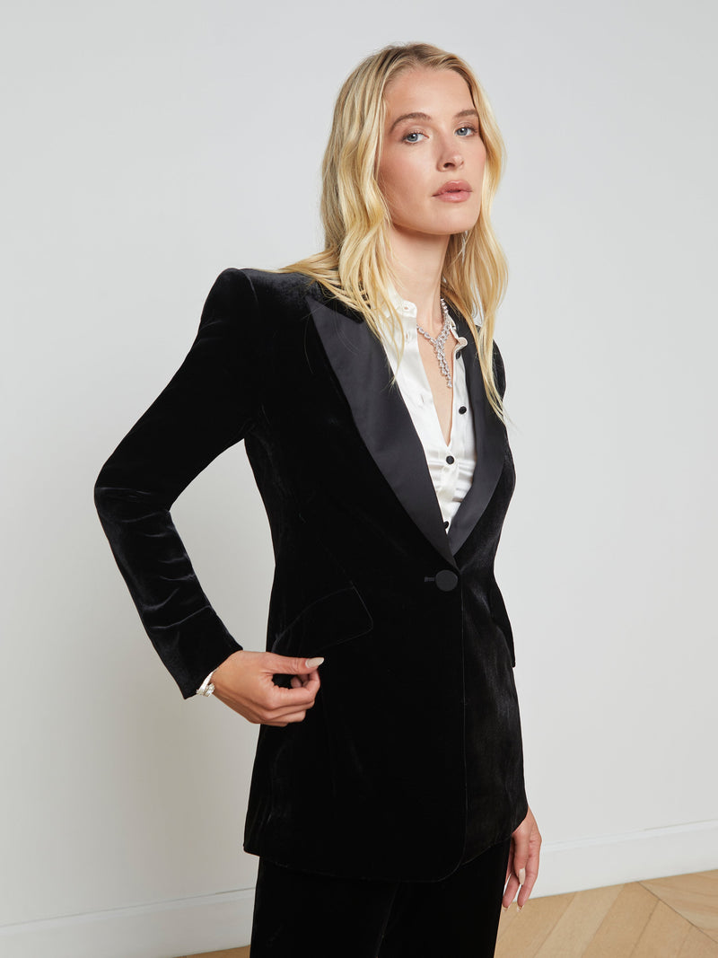 L’AGENCE SHEILA VELVET BLAZER