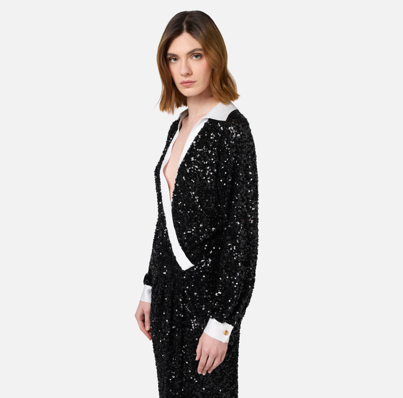 ELISABETTA FRANCHI SEQUIN DRESS