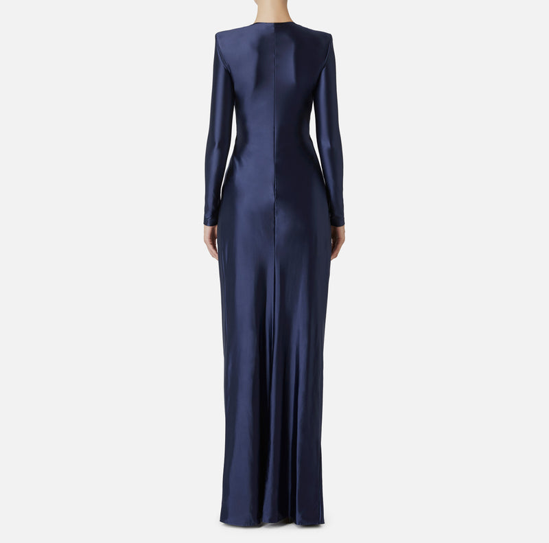 ELISABETTA FRANCHI RED CARPET DRESS IN LYCRA