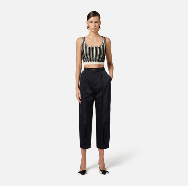 ELISABETTA FRANCHI BOYFRIEND STYLE TROUSER