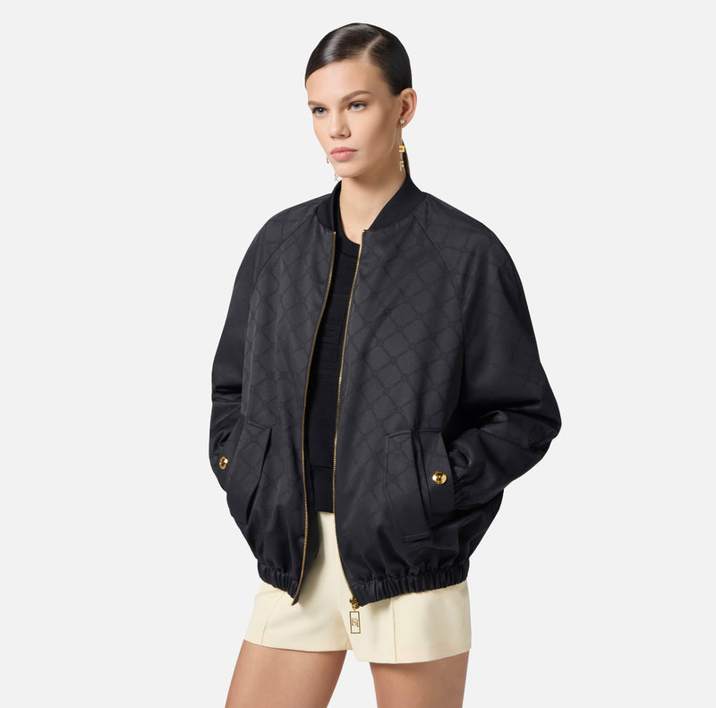 ELISABETTA FRANCHI BOMBER IS TECHNICAL FABRIC