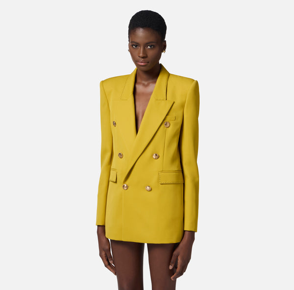 ELISABETTA FRANCHI JACKET WITH CONTRAST STITCHING