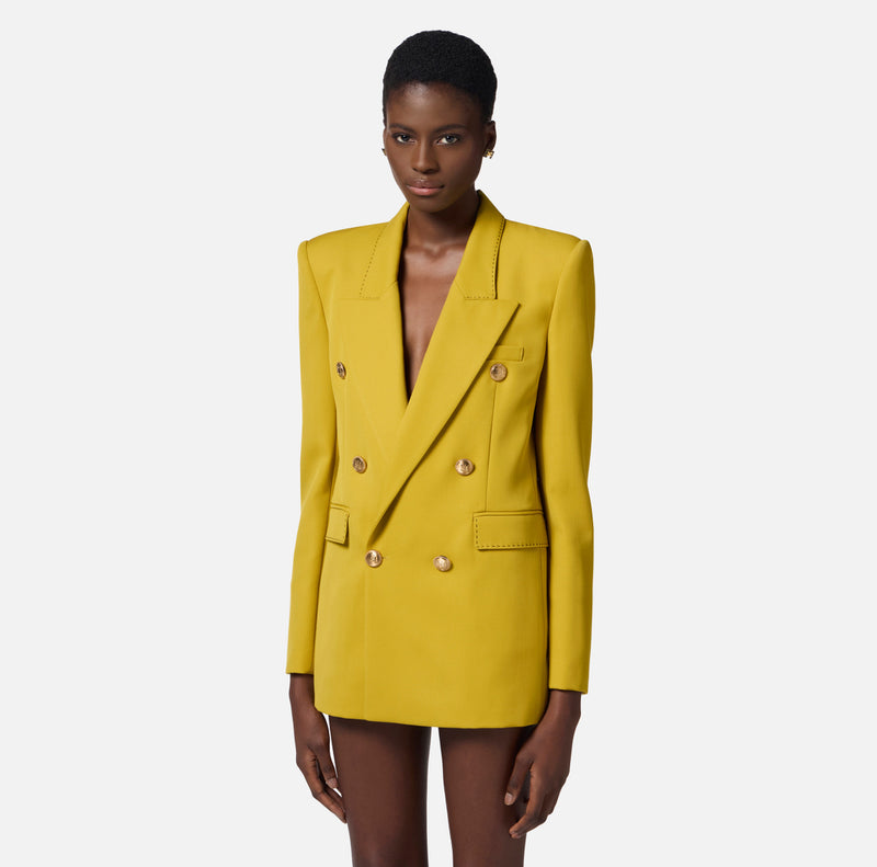 ELISABETTA FRANCHI JACKET WITH CONTRAST STITCHING