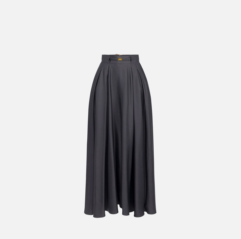 ELISABETTA FRANCHI CIRCLE SKIRT IN SATIN