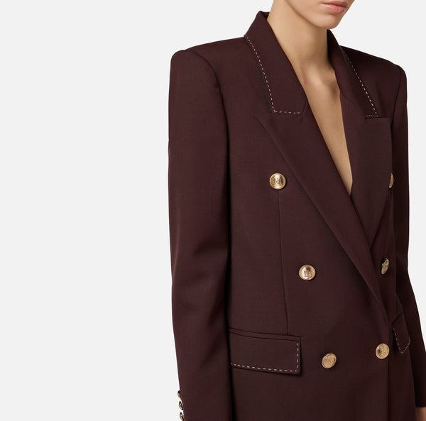 ELISABETTA FRANCHI JACKET WITH CONTRAST STITCHING