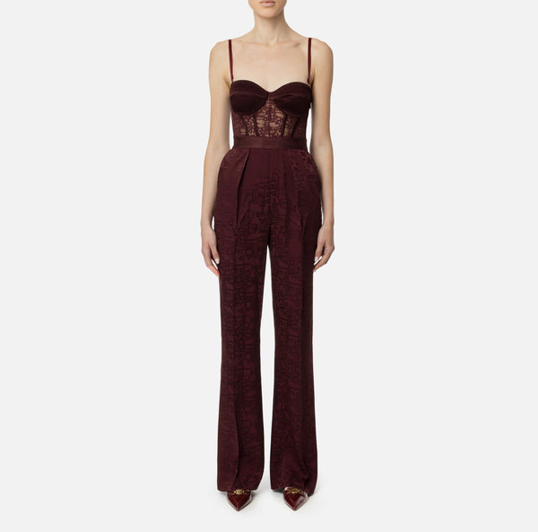 ELISABETTA FRANCHI LETTERING JUMPSUIT