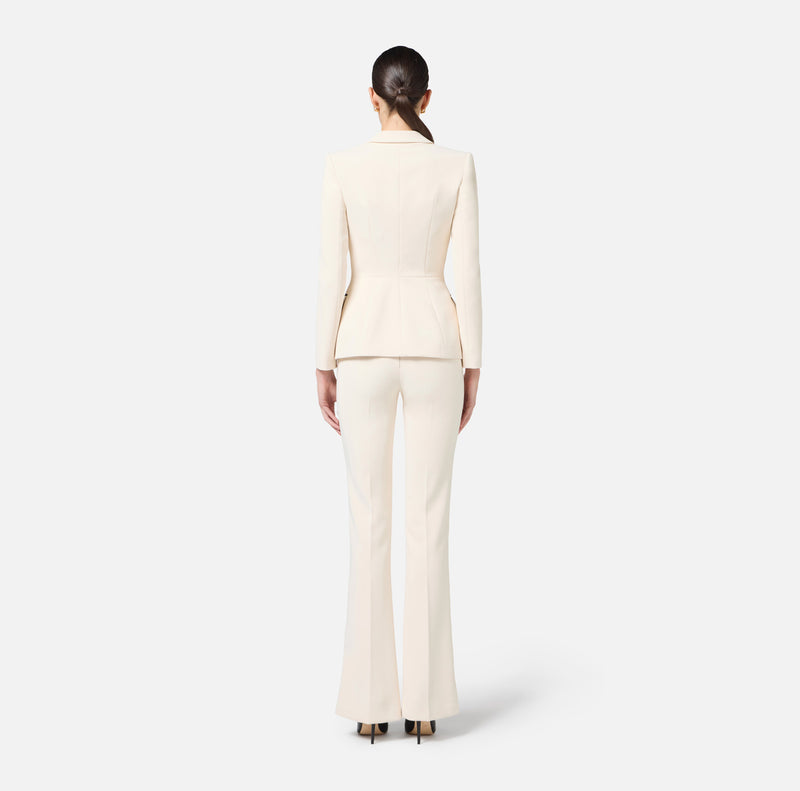 ELISABETTA FRANCHI JACKET WITH CONTRAST PIPING