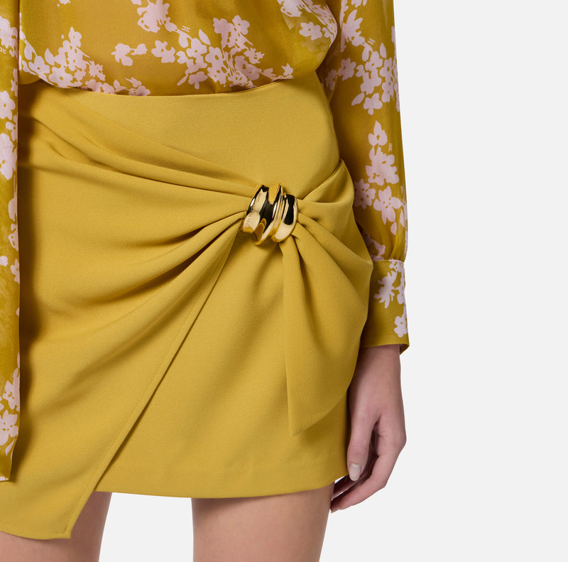 ELISABETTA FRANCHI CREPE MINI SKIRT