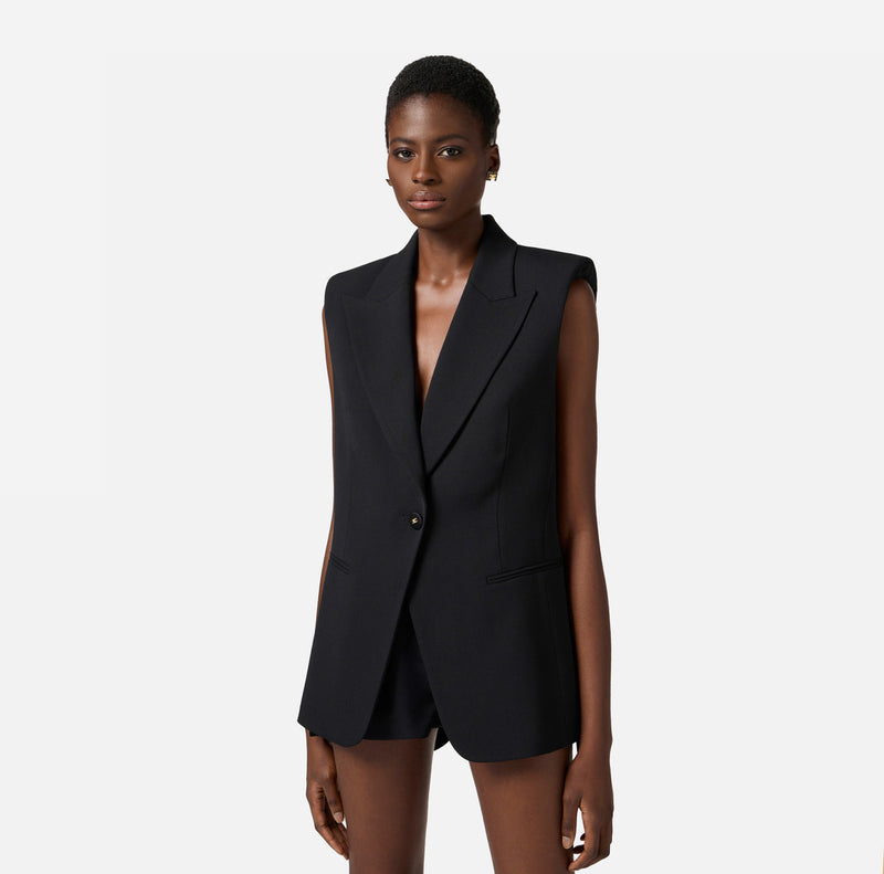 ELISABETTA FRANCHI WOOL WAISTCOAT