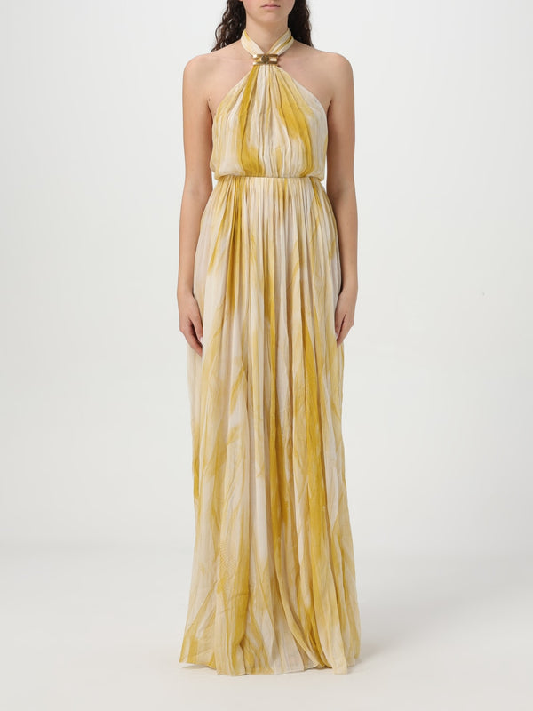 ELISABETTA FRANCHI PRINTED HALTER DRESS