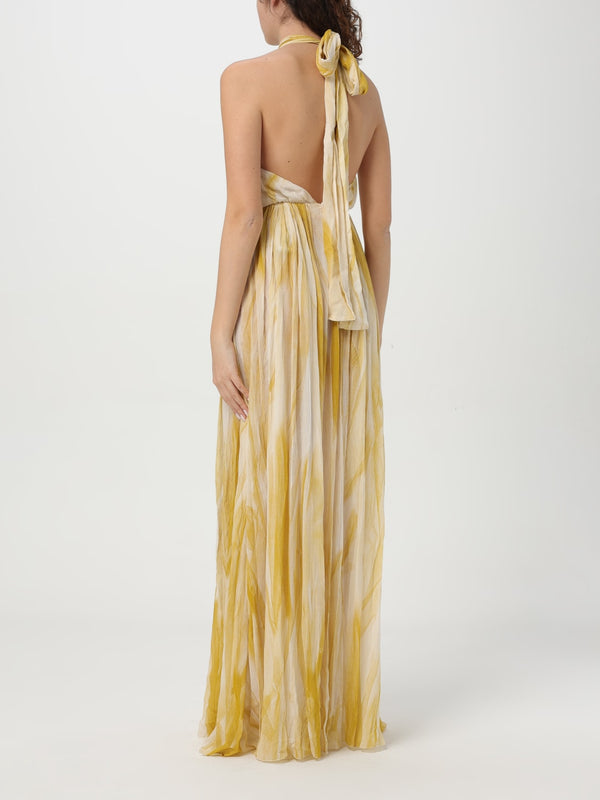 ELISABETTA FRANCHI PRINTED HALTER DRESS