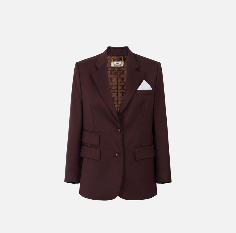 ELISABETTA FRANCHI BLAZER WITH POCKET SQUARE