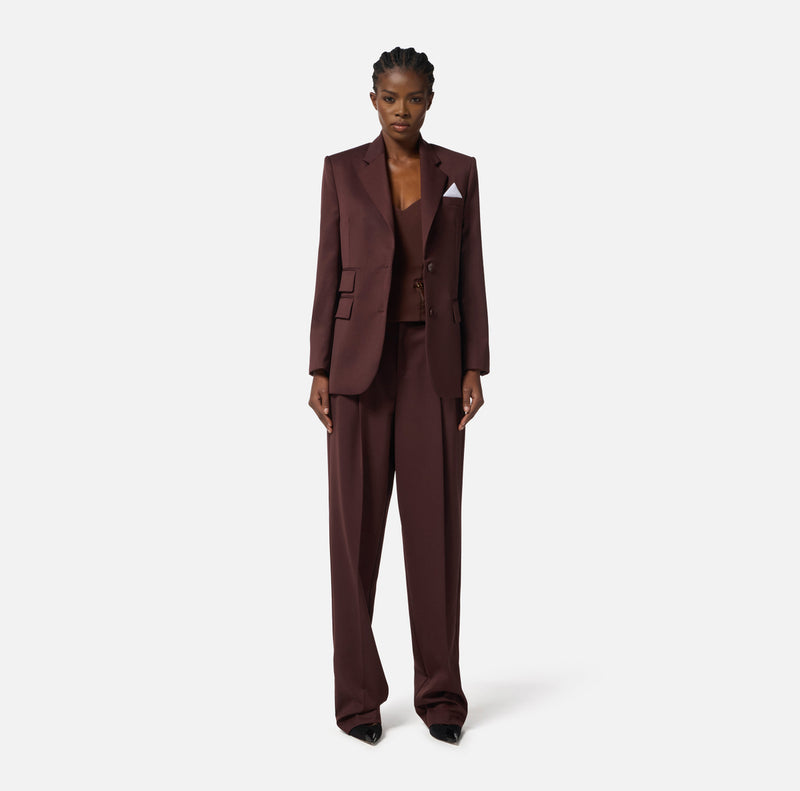 ELISABETTA FRANCHI BLAZER WITH POCKET SQUARE