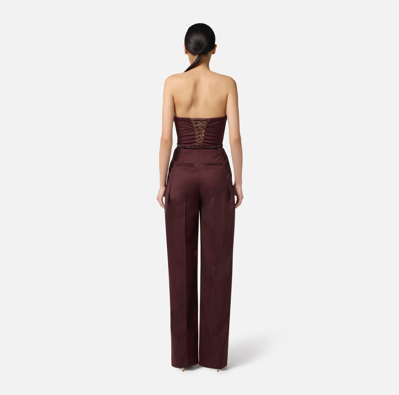 ELISABETTA FRANCHI STRAPLESS JUMPSUIT