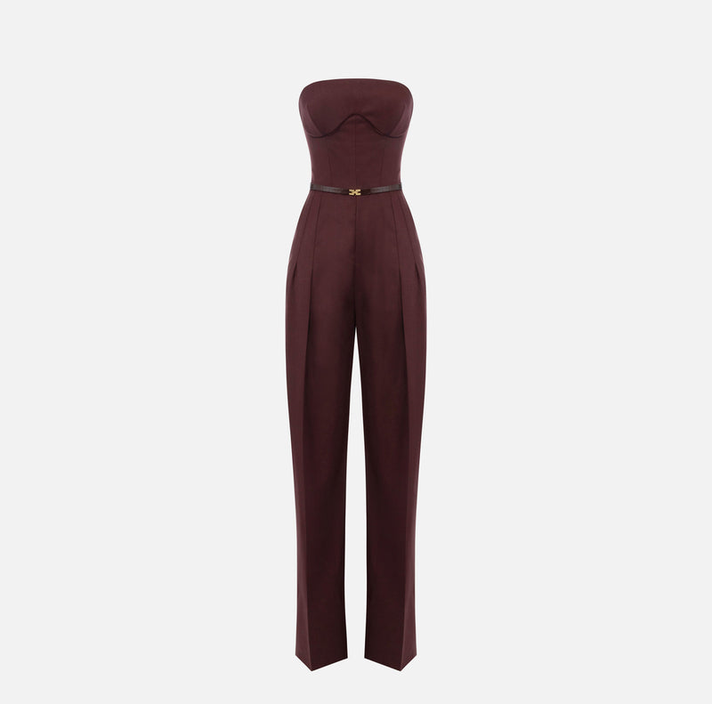 ELISABETTA FRANCHI STRAPLESS JUMPSUIT