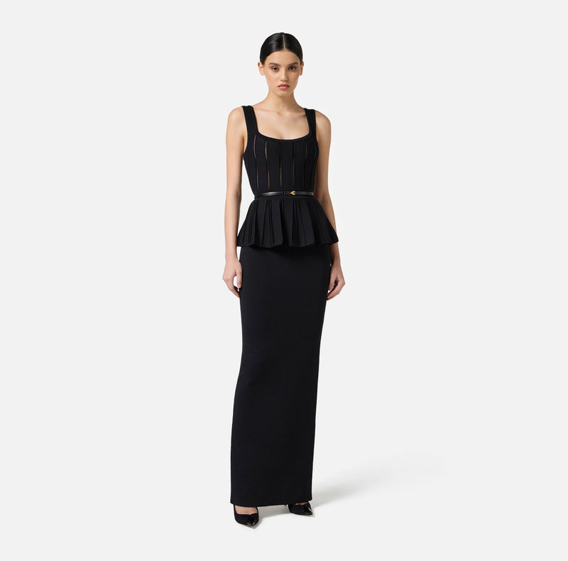 ELISABETTA FRANCHI PEPLUM DRESS