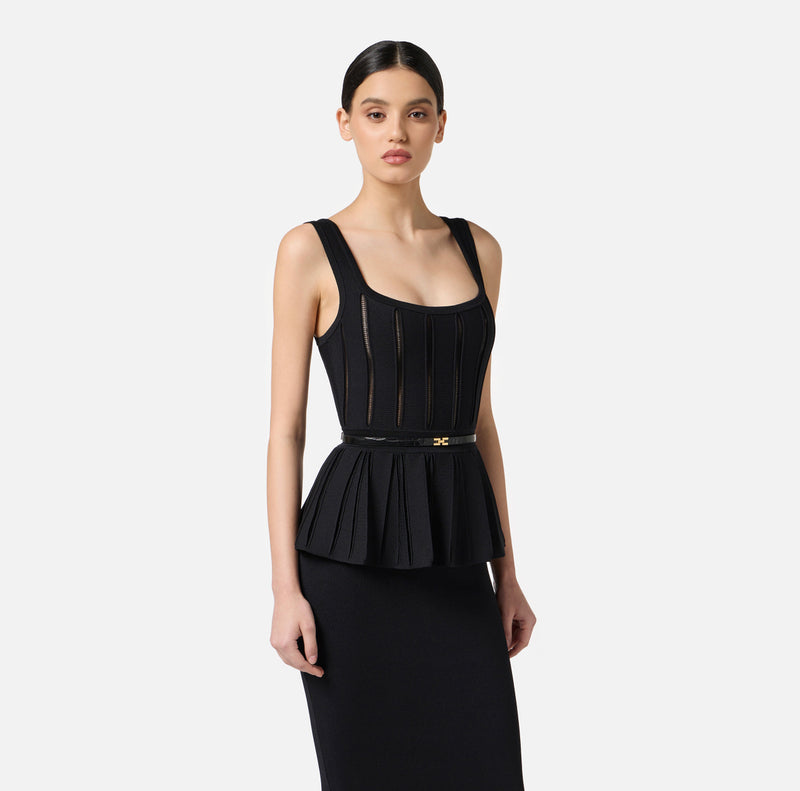 ELISABETTA FRANCHI PEPLUM DRESS