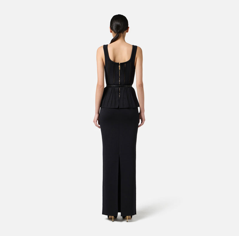ELISABETTA FRANCHI PEPLUM DRESS