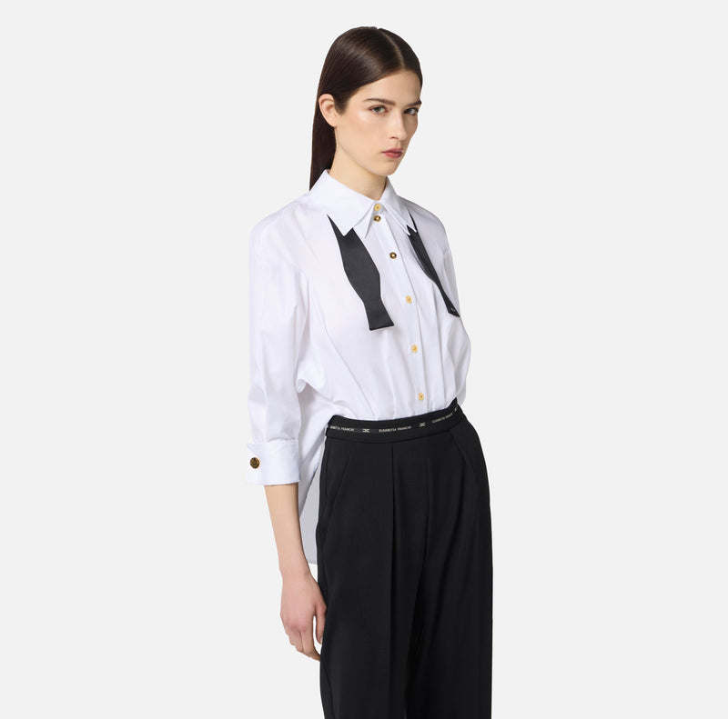 ELISABETTA FRANCHI LIGHTWEIGHT CREPÉ & POPLIN JUMPSUIT