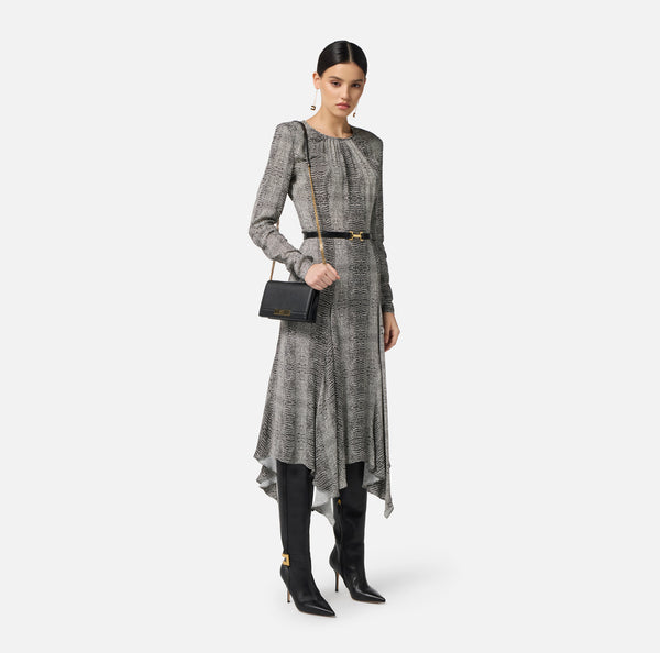 ELISABETTA FRANCHI DRESS IN PYTHON PRINT