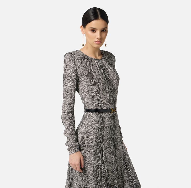 ELISABETTA FRANCHI DRESS IN PYTHON PRINT