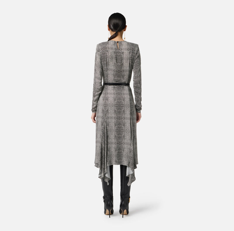 ELISABETTA FRANCHI DRESS IN PYTHON PRINT