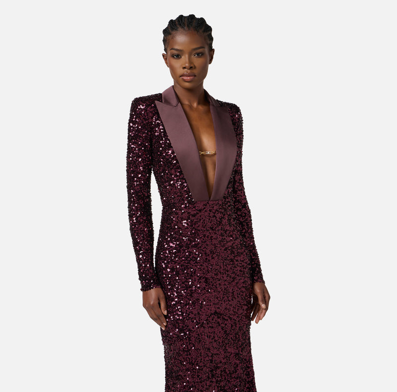ELISABETTA FRANCHI FULL SEQUIN DRESS