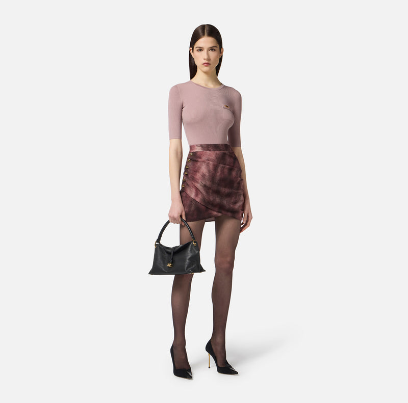 ELISABETTA FRANCHI PYHTON MINI SKIRT