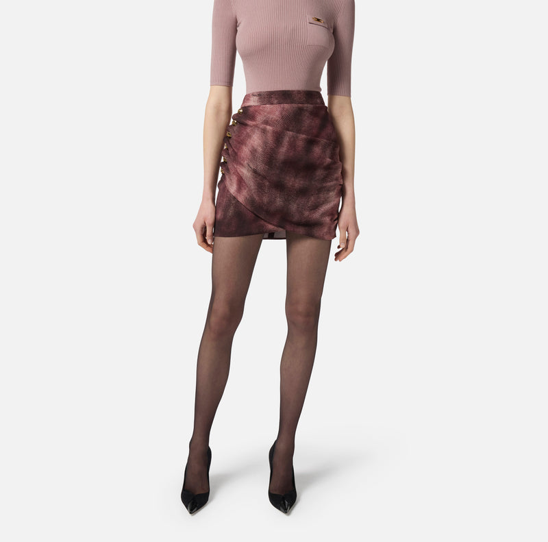 ELISABETTA FRANCHI PYHTON MINI SKIRT