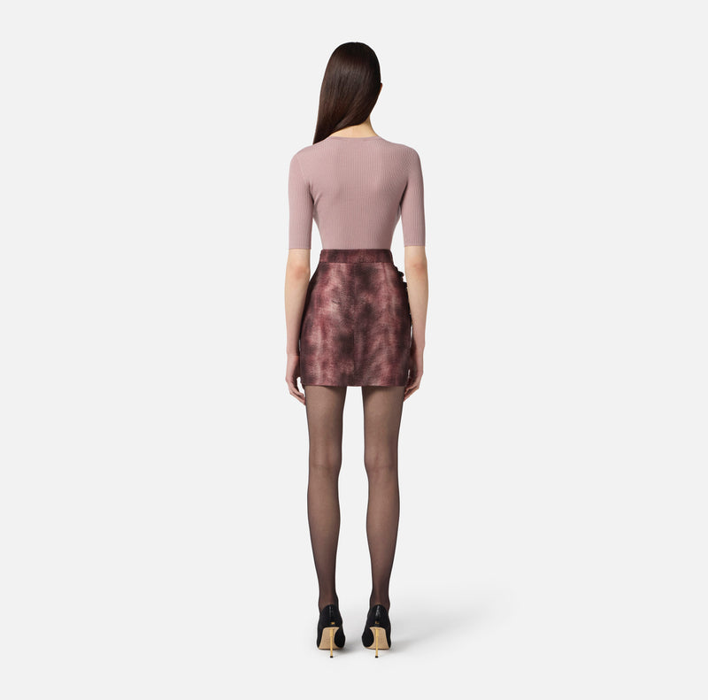 ELISABETTA FRANCHI PYHTON MINI SKIRT