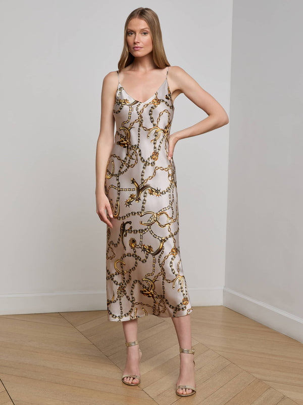 L’AGENCE SERIDIE SILK SLIP DRESS