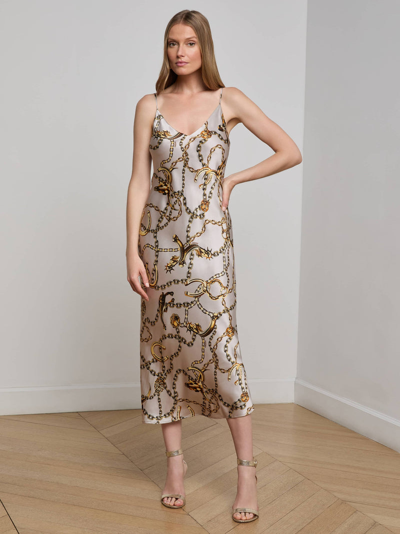 L’AGENCE SERIDIE SILK SLIP DRESS